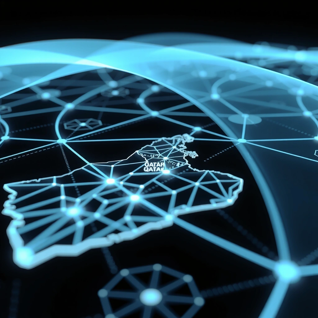 5G signal visualization over Qatar map